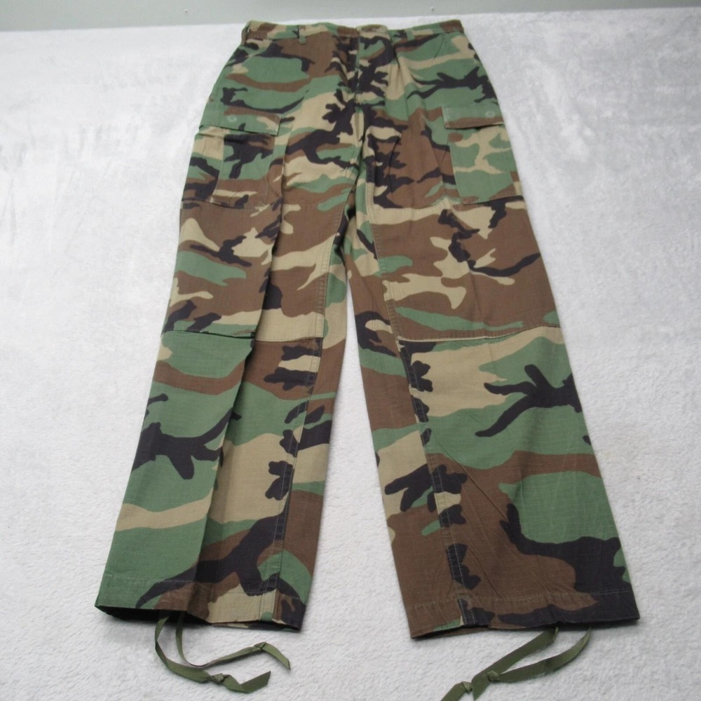 Army Hot Weather Trousers Men 30x31 Green Woodland Camo Combat Uniform Ripstop